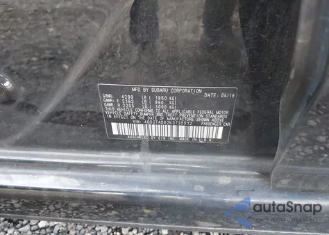 2019 Subaru Impreza 2.0I Premium from USA, damaged, VIN 4S3GTAD62K3735512